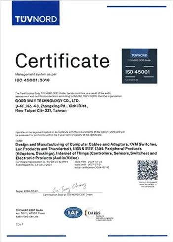 ISO 45001:2018_Taipei Factory