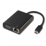 VSD1610 USB-C to VGA+LAN Travel Adapter